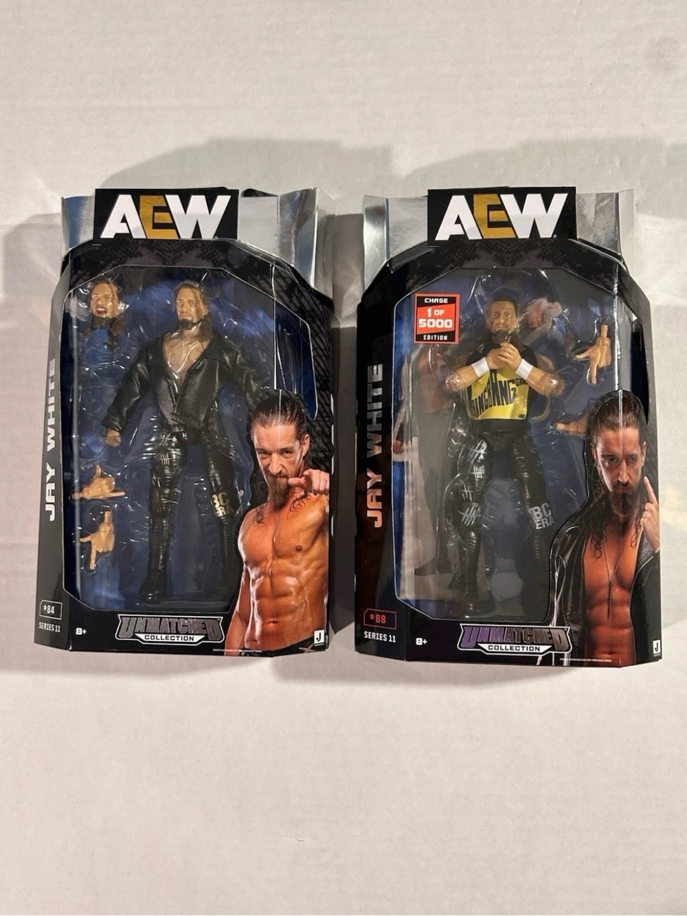 Jazwares AEW Unmatched Series 11 Lot: Jay White #84 & #88 Chase /5000 Edition